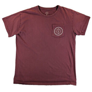 Sand Cloud T-Shirt Medium Men's Short Sleeve Pocket Tee Save the Fishes Cotton